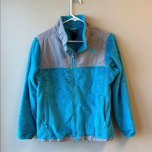 The North Face Turquoise and Gray Fleece Jacket